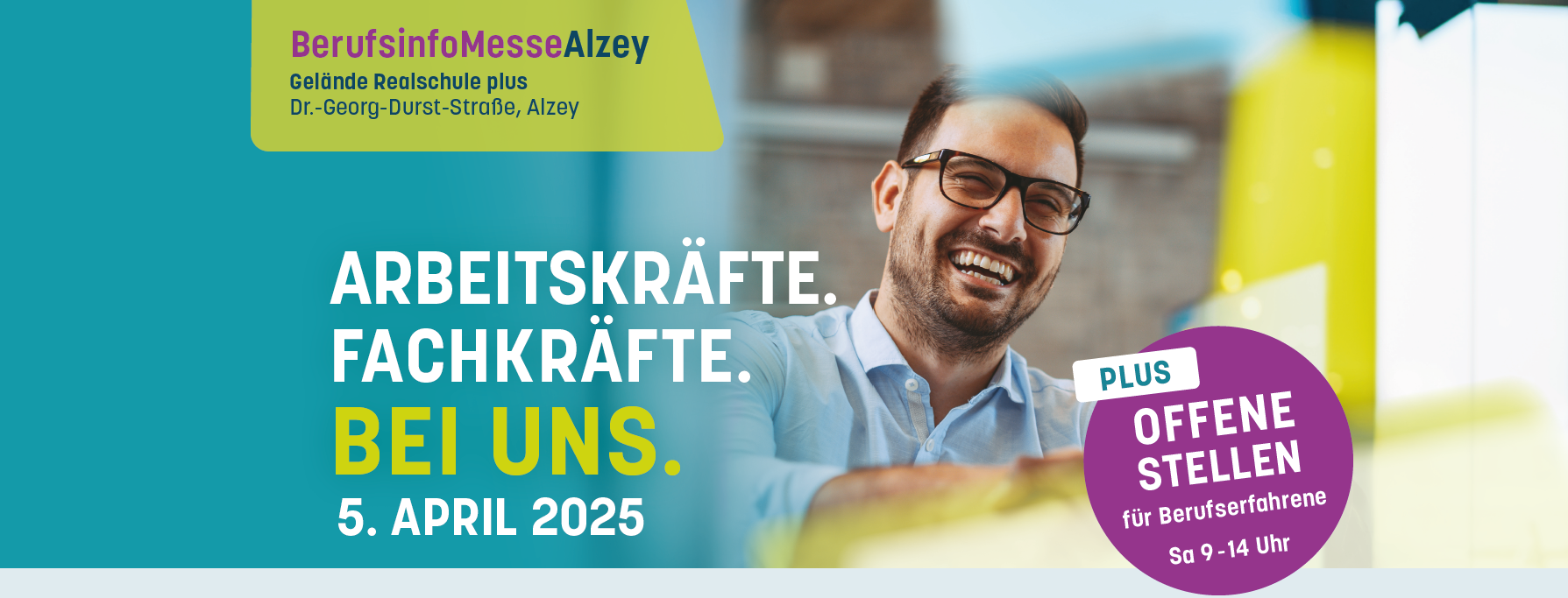 BerufsinfoMesseAlzey: Arbeitskräfte. Fachkräfte. Bei uns.