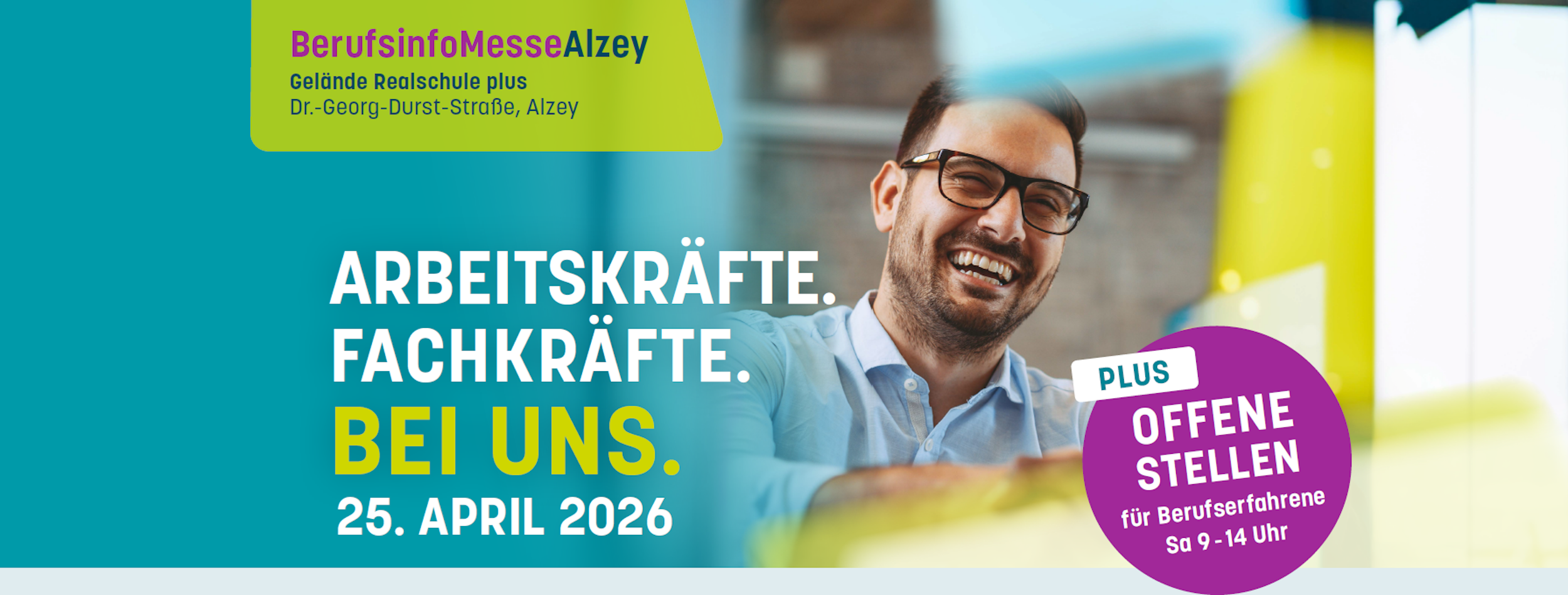 BerufsinfoMesseAlzey: Arbeitskräfte. Fachkräfte. Bei uns.